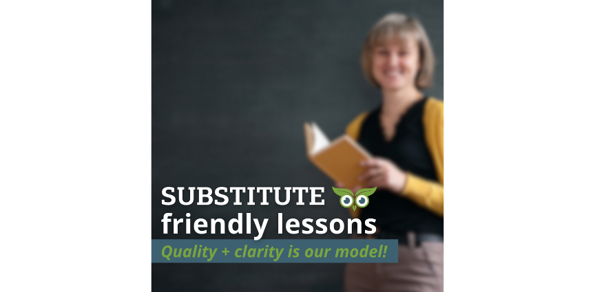 Substitute friendly lessons