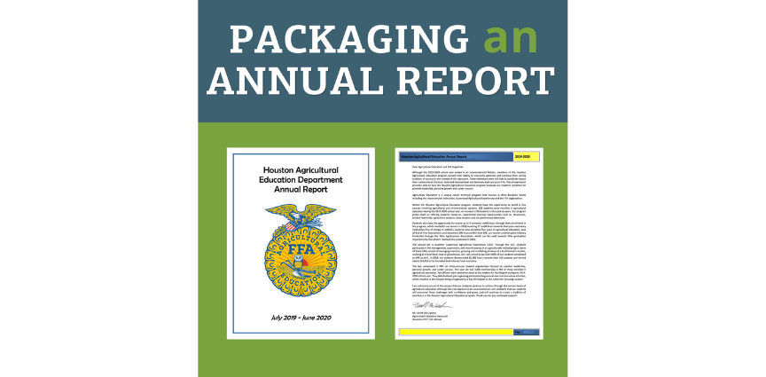 Packaging an annual report