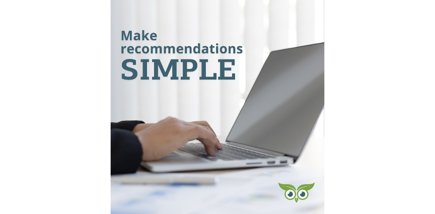 Make recommendations simple