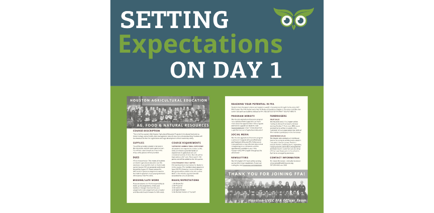 Setting expectations on day 1