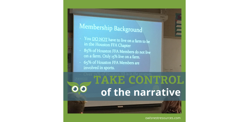 Take control of the narrative