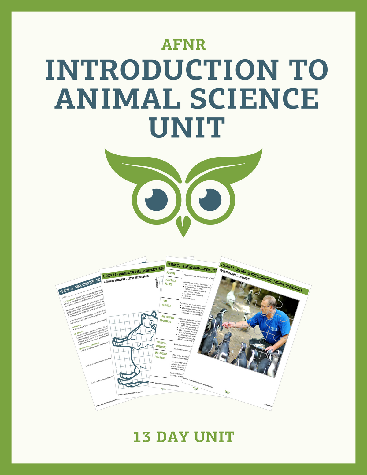 Introduction to Animal Science Unit | The Owl's Nest