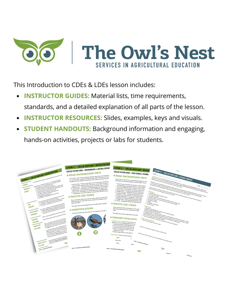 Unit Cde Introduction to CDEs and LDEs Lesson | The Owl's Nest