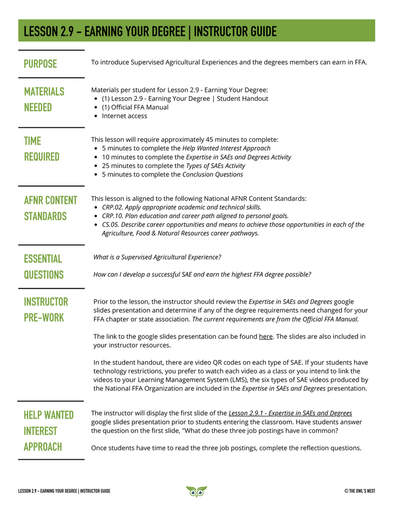 Introduction to SAEs Lesson | The Owl's Nest