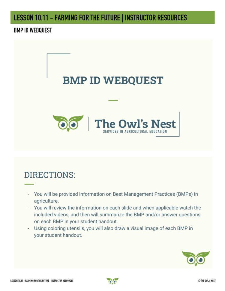 Soil Science Unit overview instructor resources example